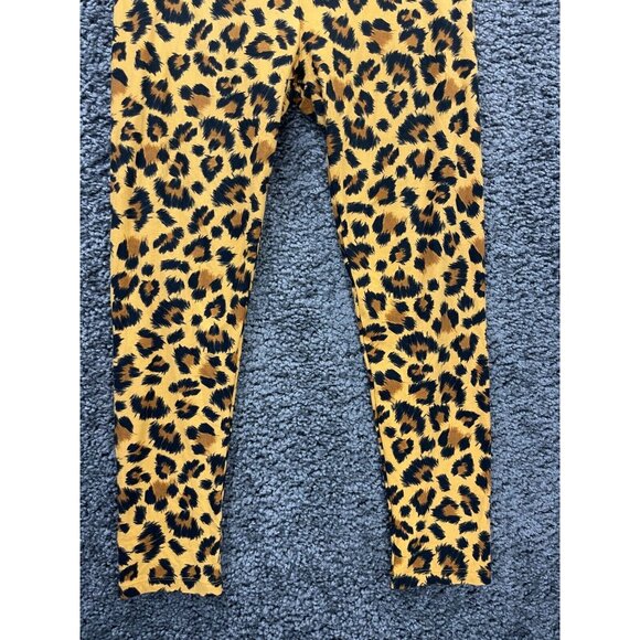 LuLaRoe Leggings Women's Tall & Curvy Mustard Black Cheetah Polyester Stretch - Picture 8 of 12